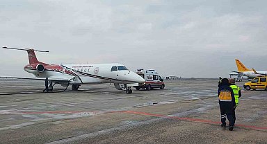 Ambulans uçak kalp ve karaciğer yetmezliği olan minik kız için havalandı