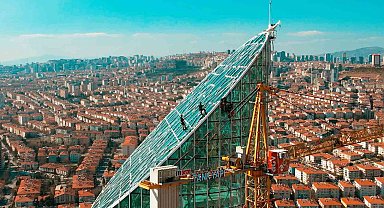 Ankara'nın 'örümcek adamları' havadan görüntülendi