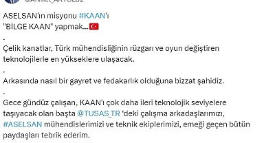 ASELSAN Genel Müdürü Akyol: "ASELSAN'ın misyonu KAAN'ı 'BİLGE KAAN' yapmak"