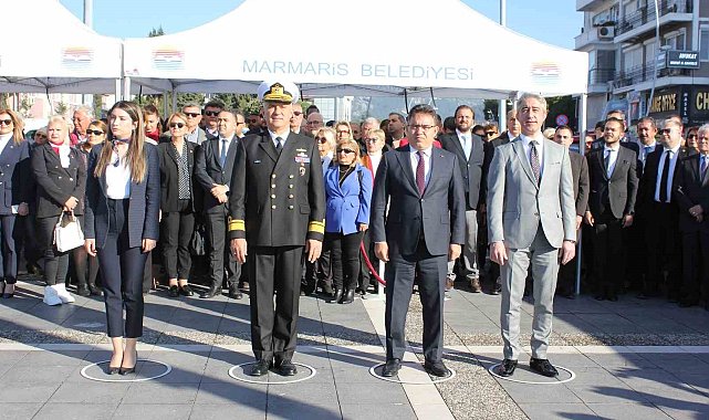 Atatürk'ün Marmaris'e gelişinin 89.yıldönümü törenle kutlandı