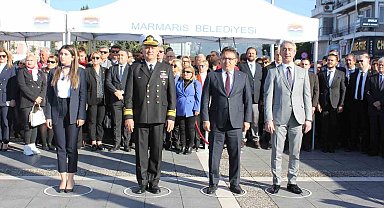 Atatürk'ün Marmaris'e gelişinin 89.yıldönümü törenle kutlandı