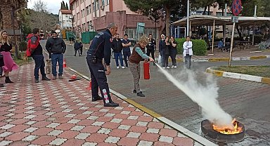 Aydın Devlet Hastanesi personeline yangın eğitimi verildi
