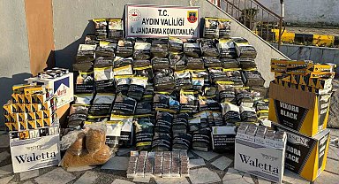 Aydın'da 115 bin adet makaron ele geçirildi