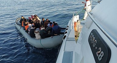 Ayvacık açıklarında 22'si çocuk, 46 kaçak göçmen yakalandı