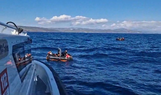 Ayvacık'ta 91 kaçak göçmen kurtarıldı, 24 kaçak göçmen yakalandı