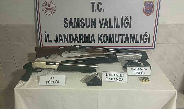 Bafra'da 3 adet ruhsatsız tüfek ele geçirildi