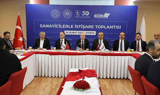 Bakan Şimşek, Konya OSB'de sanayicilerle buluştu