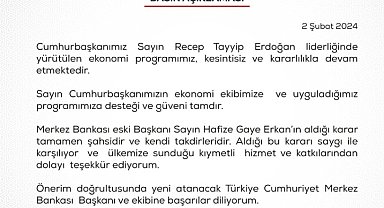 Bakan Şimşek: "TCBM Başkanı Erkan'ın aldığı karar şahsidir"