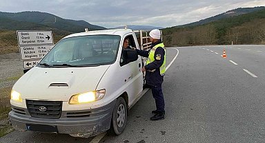 Balıkesir'de jandarmadan trafik denetimi