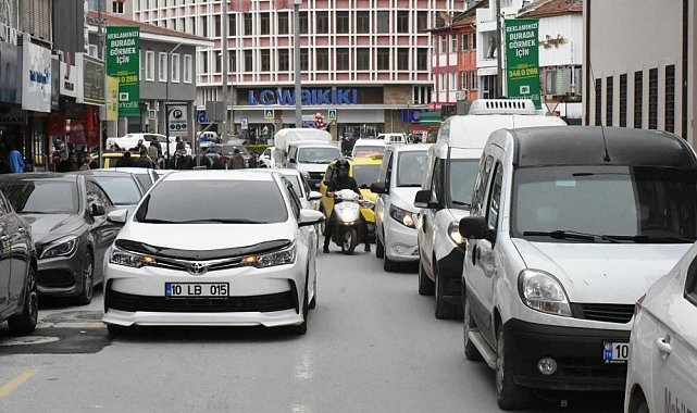 Balıkesir'de Ocak ayında araç sayısı 590 bin oldu