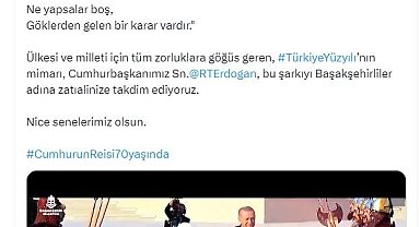 Başakşehir'den Cumhurbaşkanı Erdoğan'a doğum gününde anlamlı şarkı