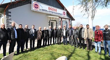 Başkan Özlü Düzce'nin yükünü taşıyan esnafla buluştu