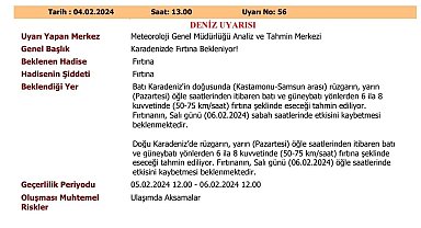 Batı Karadeniz için fırtına uyarısı
