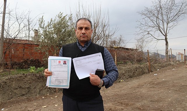 Belediye başkanına kızdı "tapulu arazim" diyerek yolu mühendislere işaretlettirdi