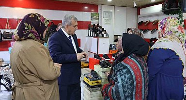 Beyazgül esnafla buluştu