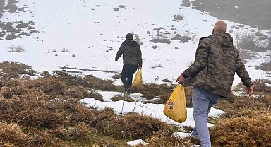 Bingöl'de yaban hayvanları için yemleme çalışması sürüyor