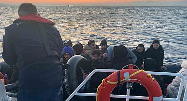 Bodrum'da 5'i çocuk 35 düzensiz göçmen yakalandı