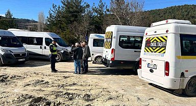 Bozdoğan'da okul servisleri denetlendi