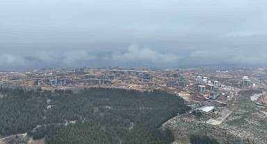 Bulutların üzerindeki 'yeni Adıyaman' havadan görüntülendi