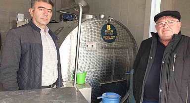 Burhaniye'de Büyükşehir Belediyesi'nden kooperatife süt tankı desteği