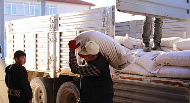 Büyükşehirden, 68 üreticiye 2061 çuval daha süt yemi desteği