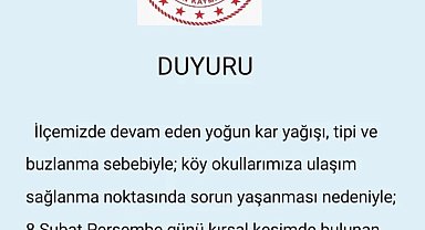 Çaldıran'da taşımalı eğitime 1 gün ara