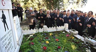 Çanakkale Zaferi'nin kahramanlarından Bigalı Mehmet Çavuş kabri başında anıldı