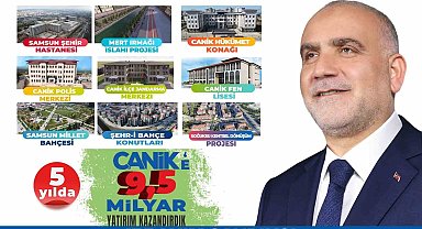 Canik'e 5 yılda yaklaşık 10 milyar liralık kamu yatırımı