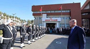 Cumhurbaşkanı Erdoğan Adana Valiliğini ziyaret etti