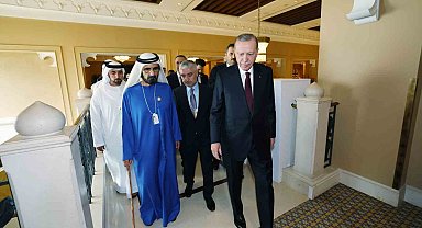 Cumhurbaşkanı Erdoğan, Dünya Hükümetler Zirvesi alanında