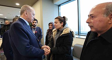 Cumhurbaşkanı Erdoğan yaralı teknisyeni ziyaret etti