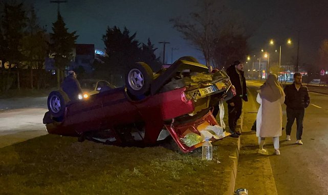 D-100'de feci kaza: 1'i çocuk 3 yaralı