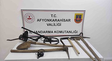 Define avcıları kazayı başlayamadan jandarmaya yakalandı