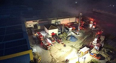 Denizli'de fabrikanın boyahanesinde çıkan korkuttu