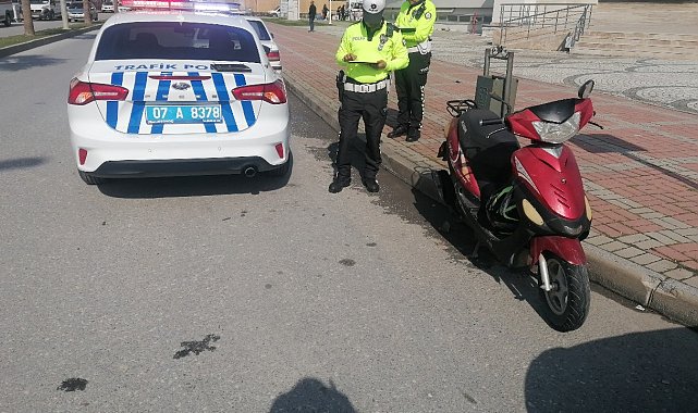 Devrilen motosikletin sürücüsü yaralandı