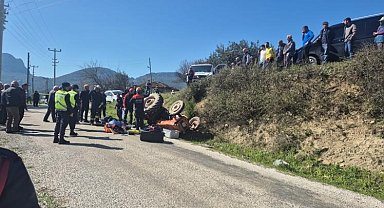 Devrilen traktörün altında kalan yaşlı adam hayatını kaybetti