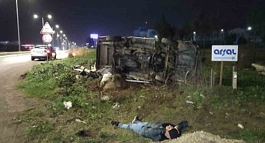 Direksiyonda uyudu: 1 yaralı
