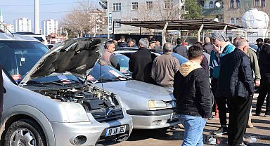 Diyarbakır açık oto pazarında hafta sonu yoğunluğu