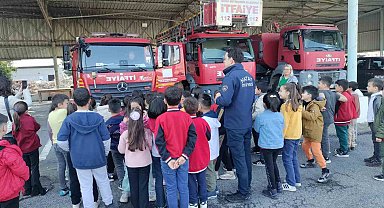 Dörtyol'da itfaiyecilerden, öğrencilere eğitim