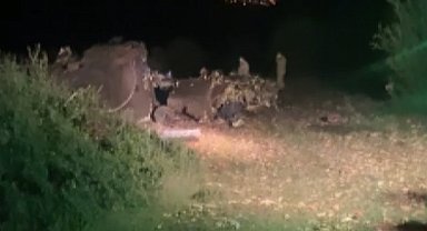 Düşen helikopterin enkazından ilk görüntüler