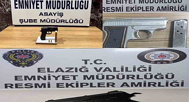 Elazığ'da 7 adet ruhsatsız tabanca ele geçirildi