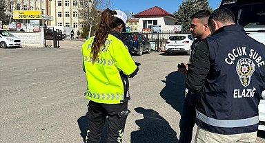 Elazığ'da okul önü denetimleri sürüyor