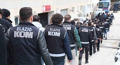 Elazığ'da suç örgütüne yönelik operasyonda gözaltına alınan 35 şüpheli adliyeye sevk edildi