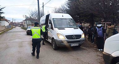 Emirdağ'da servis araçlarına yönelik denetim