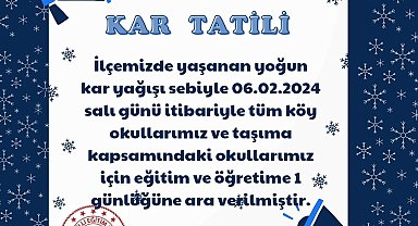 Erciş'te eğitime kar tatili