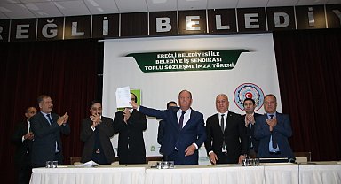 Ereğli Belediyesi ile Belediye İş Sendikası toplu sözleşme imza töreni