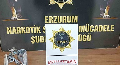 Erzurum'da 343 gram metamfetami yakalandı