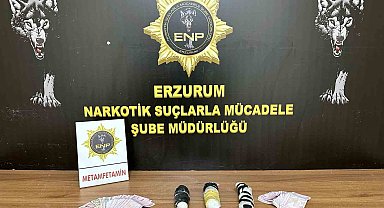 Erzurum'da 825,93 gram metamfetamin ele geçirildi