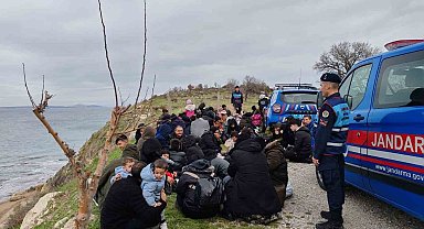 Ezine'de 68 kaçak göçmen ile 1 organizatör yakalandı