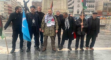 Filistin'e destek için İstanbul'dan Ankara'ya yürüdüler